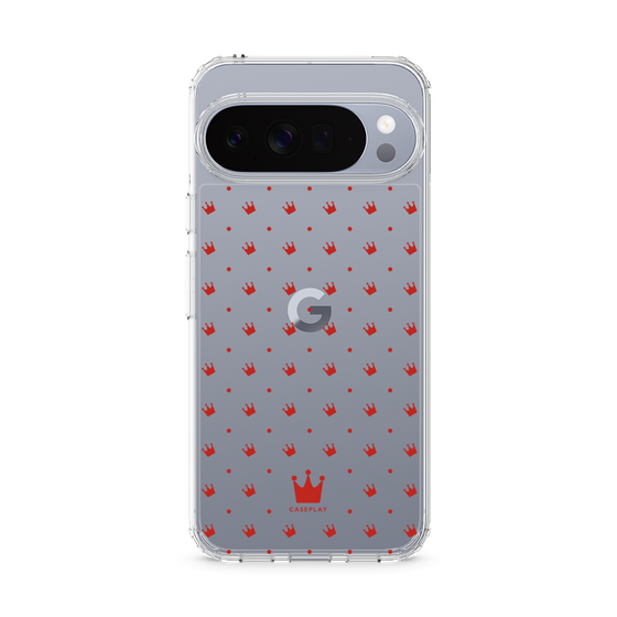 スリムプロテクションケース［ CASEPLAY Crown dots Red - ケースプレイ・クラウン・ドッツ レッド ］