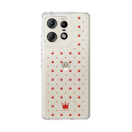 スリムプロテクションケース［ CASEPLAY Crown dots Red - ケースプレイ・クラウン・ドッツ レッド ］