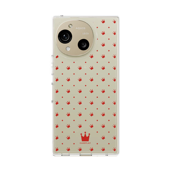 スリムプロテクションケース［ CASEPLAY Crown dots Red - ケースプレイ・クラウン・ドッツ レッド ］