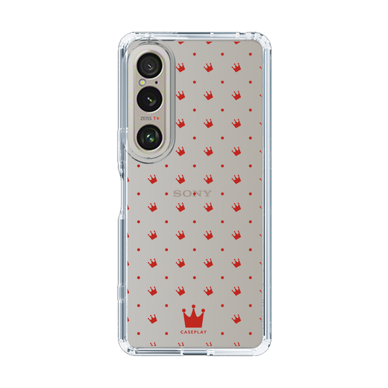 スリムプロテクションケース［ CASEPLAY Crown dots Red - ケースプレイ・クラウン・ドッツ レッド ］