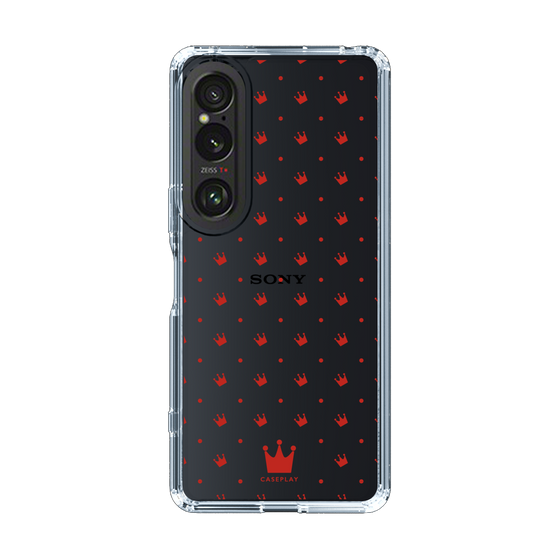 スリムプロテクションケース［ CASEPLAY Crown dots Red - ケースプレイ・クラウン・ドッツ レッド ］