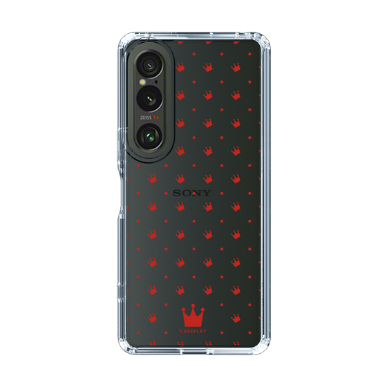 スリムプロテクションケース［ CASEPLAY Crown dots Red - ケースプレイ・クラウン・ドッツ レッド ］