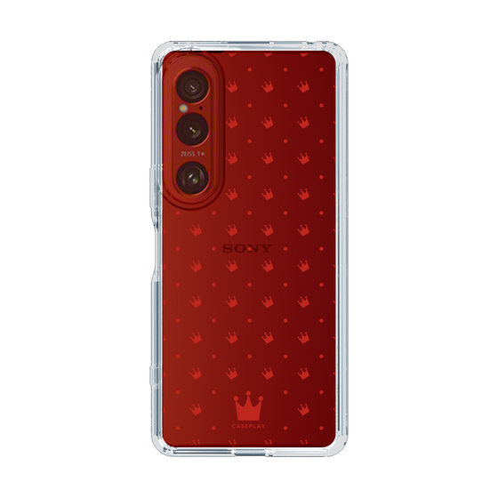 スリムプロテクションケース［ CASEPLAY Crown dots Red - ケースプレイ・クラウン・ドッツ レッド ］