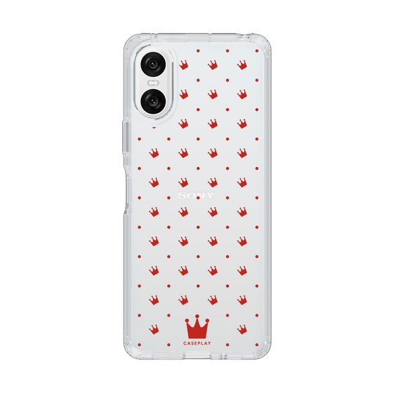 スリムプロテクションケース［ CASEPLAY Crown dots Red - ケースプレイ・クラウン・ドッツ レッド ］