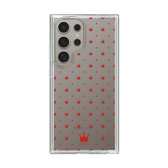 スリムプロテクションケース［ CASEPLAY Crown dots Red - ケースプレイ・クラウン・ドッツ レッド ］