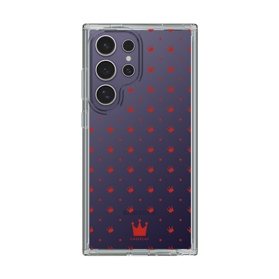 スリムプロテクションケース［ CASEPLAY Crown dots Red - ケースプレイ・クラウン・ドッツ レッド ］