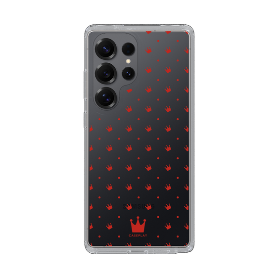 スリムプロテクションケース［ CASEPLAY Crown dots Red - ケースプレイ・クラウン・ドッツ レッド ］