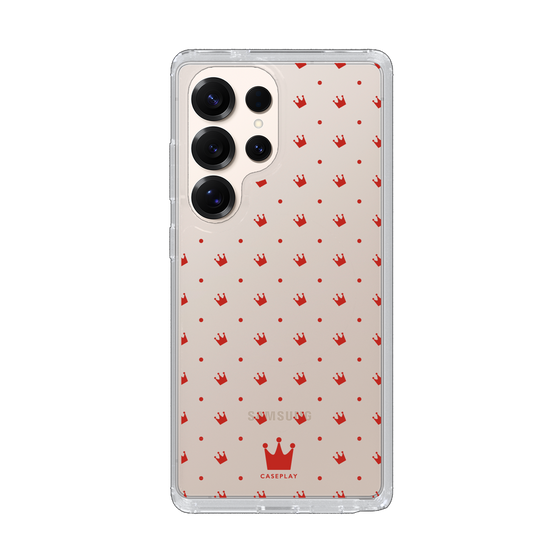 スリムプロテクションケース［ CASEPLAY Crown dots Red - ケースプレイ・クラウン・ドッツ レッド ］