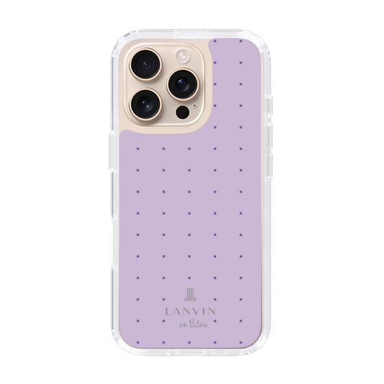 スリムプロテクションケース［ LANVIN en Bleu Tiny dots Purple - ランバン ドット パープル ］