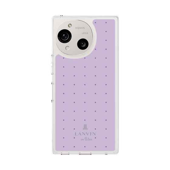 スリムプロテクションケース［ LANVIN en Bleu Tiny dots Purple - ランバン ドット パープル ］