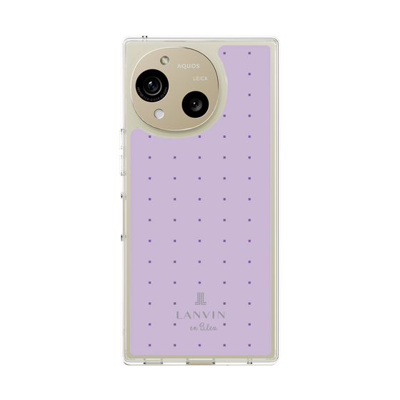 スリムプロテクションケース［ LANVIN en Bleu Tiny dots Purple - ランバン ドット パープル ］
