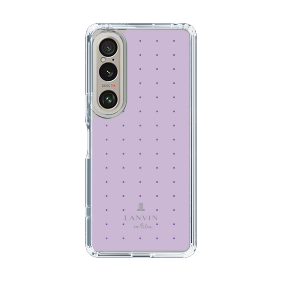 スリムプロテクションケース［ LANVIN en Bleu Tiny dots Purple - ランバン ドット パープル ］