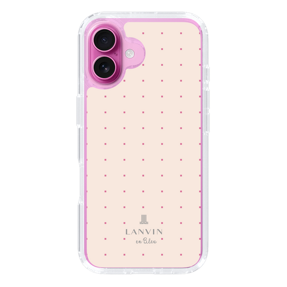 スリムプロテクションケース［ LANVIN en Bleu Tiny dots Pink - ランバン ドット ピンク ］