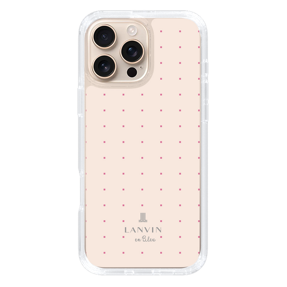 スリムプロテクションケース［ LANVIN en Bleu Tiny dots Pink - ランバン ドット ピンク ］