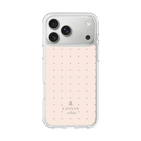 スリムプロテクションケース［ LANVIN en Bleu Tiny dots Pink - ランバン ドット ピンク ］