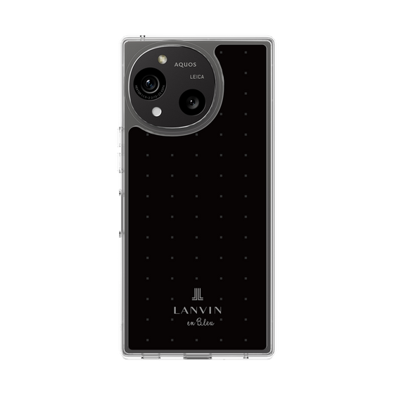 スリムプロテクションケース［ LANVIN en Bleu Tiny dots Black - ランバン ドット ブラック ］