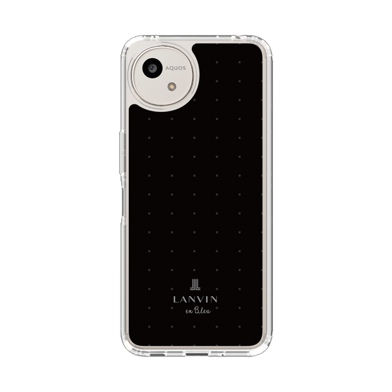 スリムプロテクションケース［ LANVIN en Bleu Tiny dots Black - ランバン ドット ブラック ］