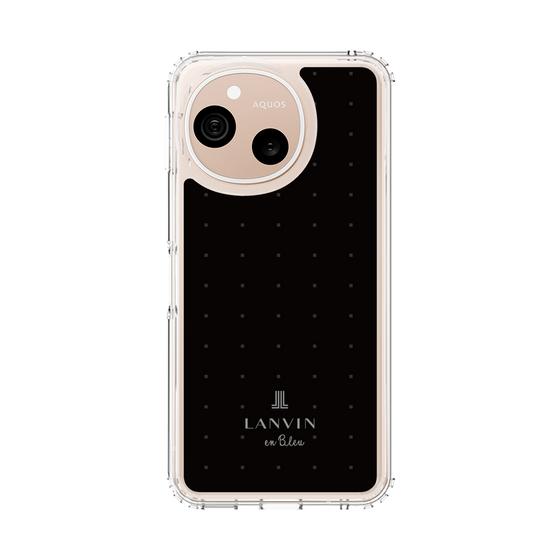 スリムプロテクションケース［ LANVIN en Bleu Tiny dots Black - ランバン ドット ブラック ］