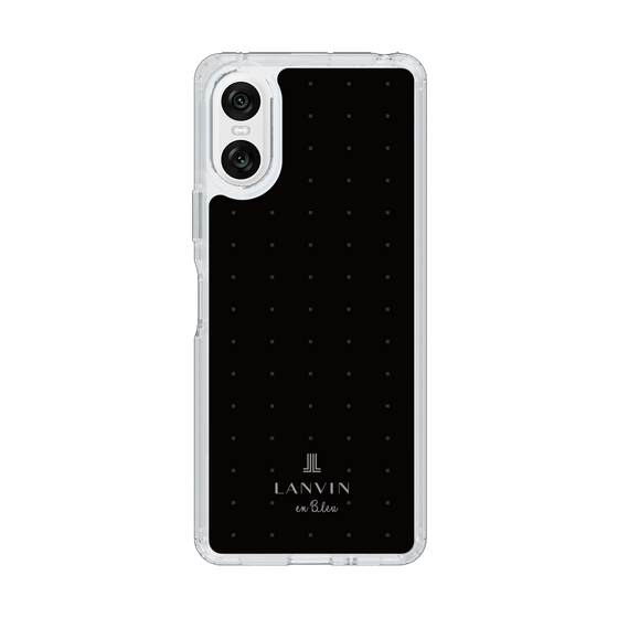 スリムプロテクションケース［ LANVIN en Bleu Tiny dots Black - ランバン ドット ブラック ］