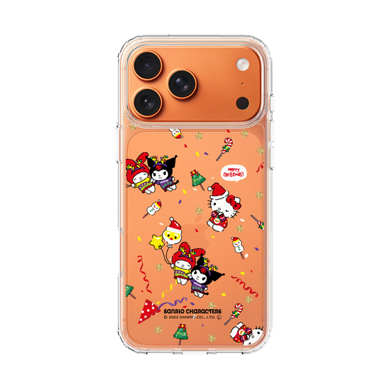 スリムプロテクションケース［ ハローキティ＆マイメロディ＆クロミ - Xmas - パターン ］