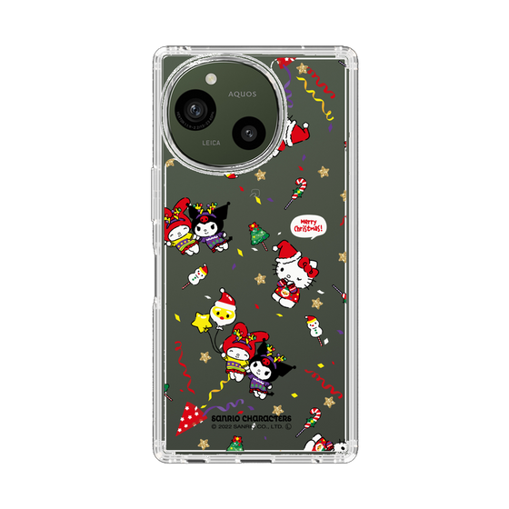 スリムプロテクションケース［ ハローキティ＆マイメロディ＆クロミ - Xmas - パターン ］