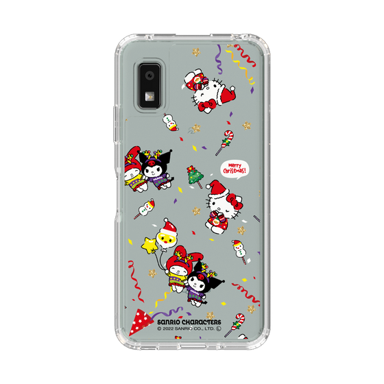 スリムプロテクションケース［ ハローキティ＆マイメロディ＆クロミ - Xmas - パターン ］