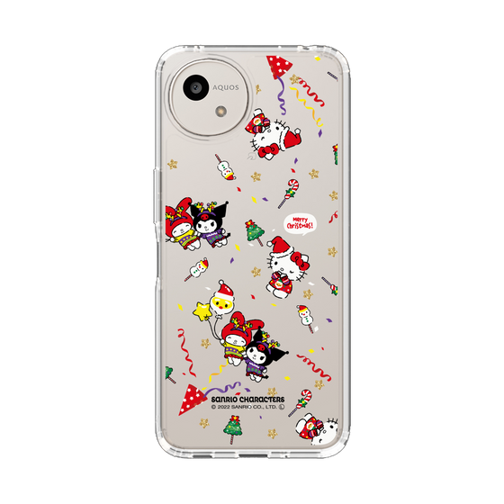 スリムプロテクションケース［ ハローキティ＆マイメロディ＆クロミ - Xmas - パターン ］