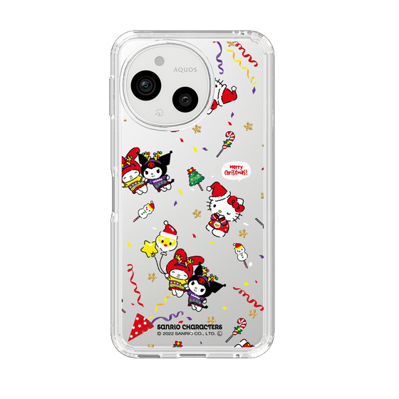 スリムプロテクションケース［ ハローキティ＆マイメロディ＆クロミ - Xmas - パターン ］