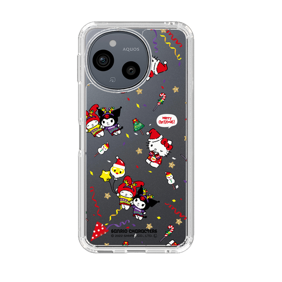 スリムプロテクションケース［ ハローキティ＆マイメロディ＆クロミ - Xmas - パターン ］