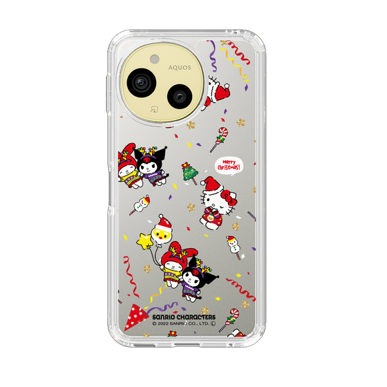 スリムプロテクションケース［ ハローキティ＆マイメロディ＆クロミ - Xmas - パターン ］