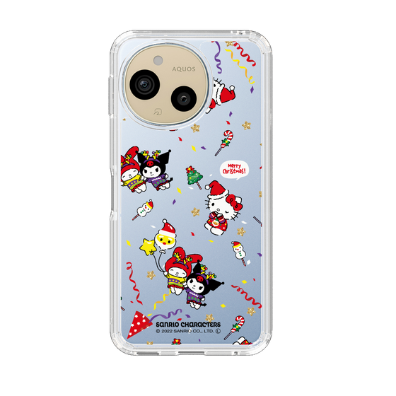 スリムプロテクションケース［ ハローキティ＆マイメロディ＆クロミ - Xmas - パターン ］