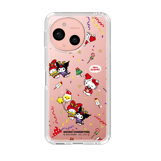 スリムプロテクションケース［ ハローキティ＆マイメロディ＆クロミ - Xmas - パターン ］