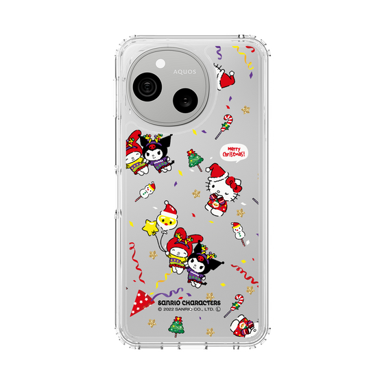 スリムプロテクションケース［ ハローキティ＆マイメロディ＆クロミ - Xmas - パターン ］