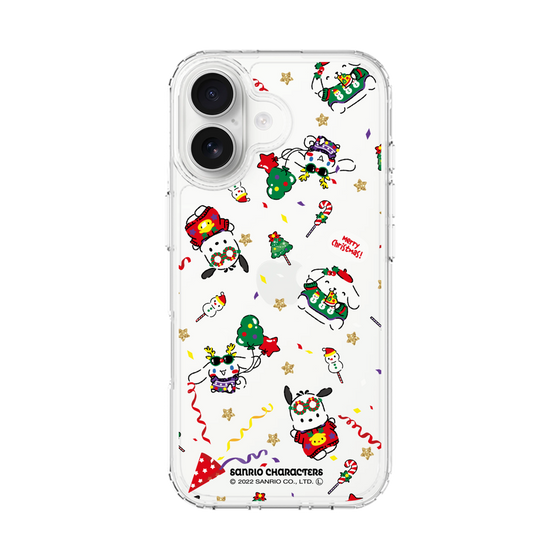 スリムプロテクションケース［ ポムポムプリン＆シナモン＆ポチャッコ - Xmas - パターン ］