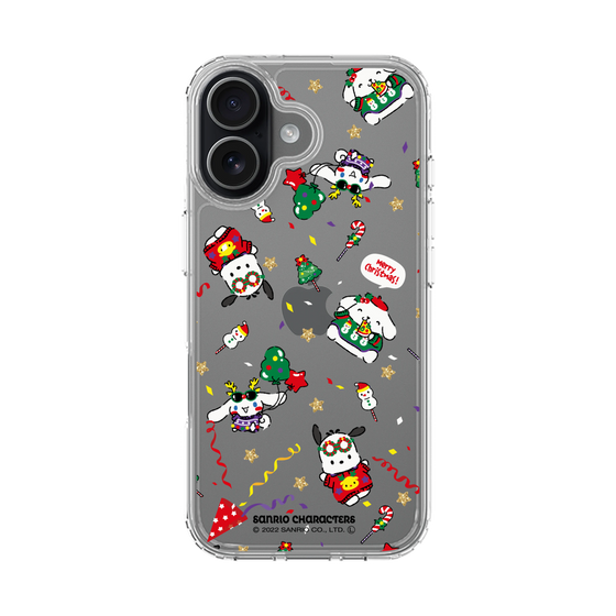 スリムプロテクションケース［ ポムポムプリン＆シナモン＆ポチャッコ - Xmas - パターン ］