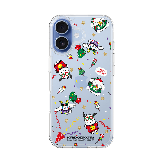 スリムプロテクションケース［ ポムポムプリン＆シナモン＆ポチャッコ - Xmas - パターン ］