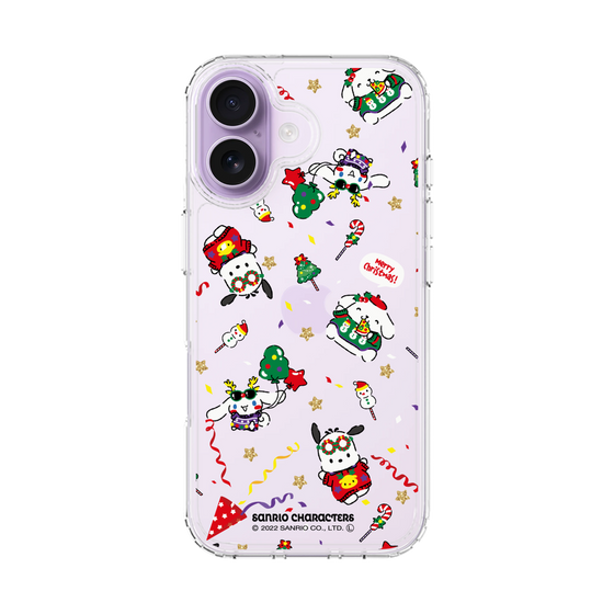 スリムプロテクションケース［ ポムポムプリン＆シナモン＆ポチャッコ - Xmas - パターン ］