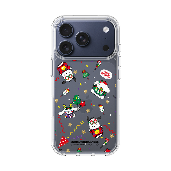 スリムプロテクションケース［ ポムポムプリン＆シナモン＆ポチャッコ - Xmas - パターン ］