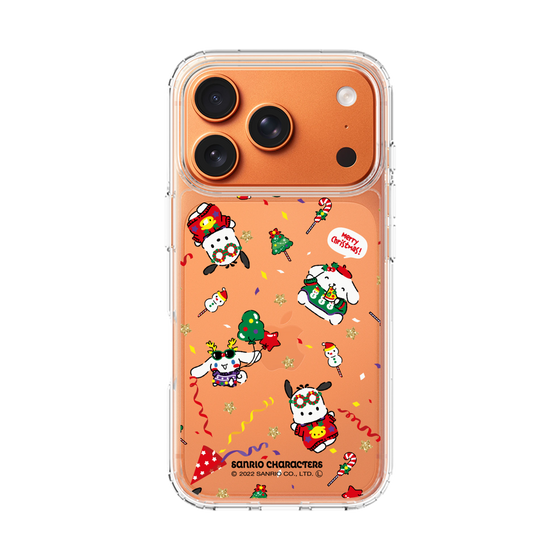 スリムプロテクションケース［ ポムポムプリン＆シナモン＆ポチャッコ - Xmas - パターン ］
