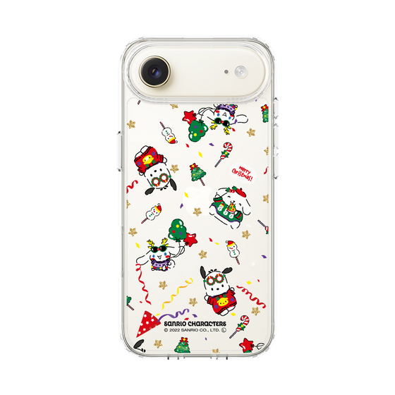 スリムプロテクションケース［ ポムポムプリン＆シナモン＆ポチャッコ - Xmas - パターン ］
