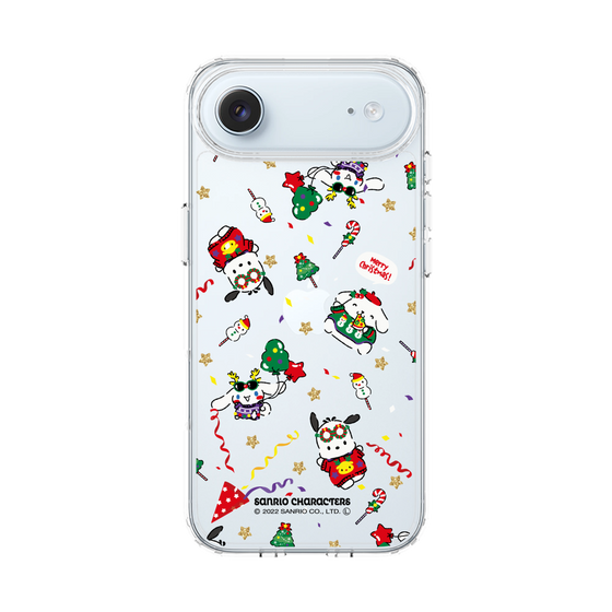 スリムプロテクションケース［ ポムポムプリン＆シナモン＆ポチャッコ - Xmas - パターン ］