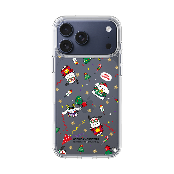 スリムプロテクションケース［ ポムポムプリン＆シナモン＆ポチャッコ - Xmas - パターン ］