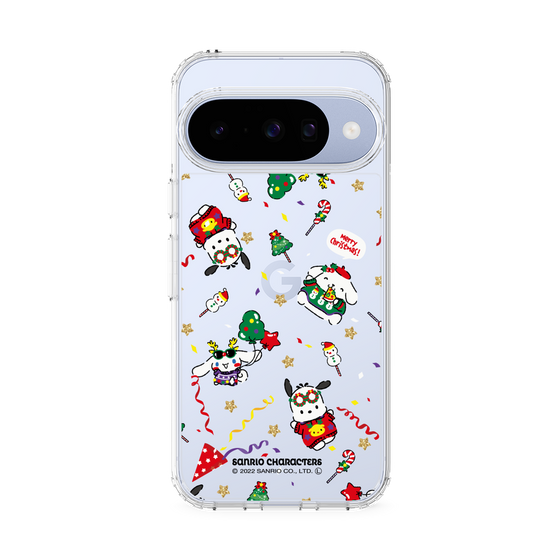 スリムプロテクションケース［ ポムポムプリン＆シナモン＆ポチャッコ - Xmas - パターン ］