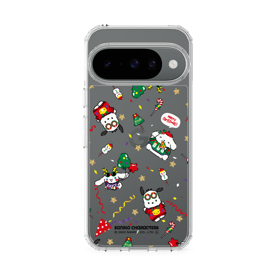 スリムプロテクションケース［ ポムポムプリン＆シナモン＆ポチャッコ - Xmas - パターン ］