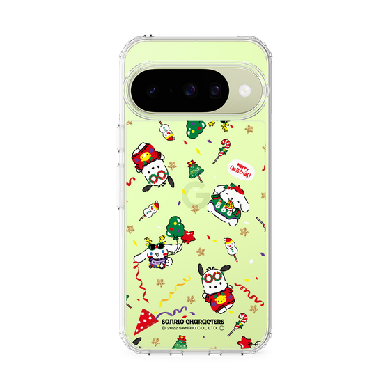 スリムプロテクションケース［ ポムポムプリン＆シナモン＆ポチャッコ - Xmas - パターン ］