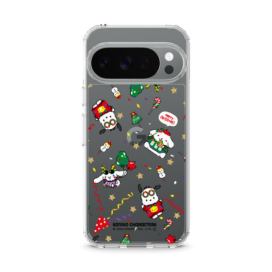 スリムプロテクションケース［ ポムポムプリン＆シナモン＆ポチャッコ - Xmas - パターン ］