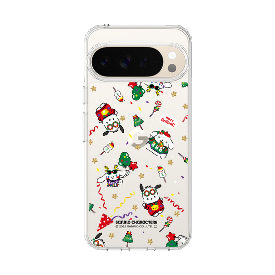 スリムプロテクションケース［ ポムポムプリン＆シナモン＆ポチャッコ - Xmas - パターン ］