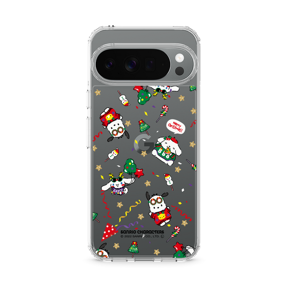 スリムプロテクションケース［ ポムポムプリン＆シナモン＆ポチャッコ - Xmas - パターン ］