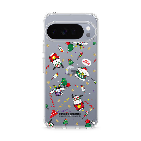 スリムプロテクションケース［ ポムポムプリン＆シナモン＆ポチャッコ - Xmas - パターン ］
