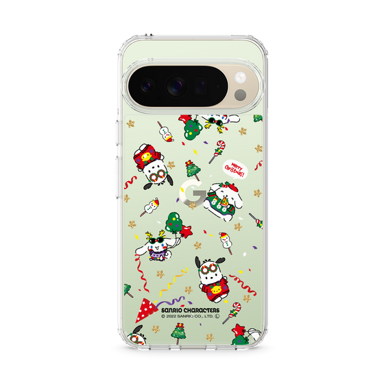 スリムプロテクションケース［ ポムポムプリン＆シナモン＆ポチャッコ - Xmas - パターン ］